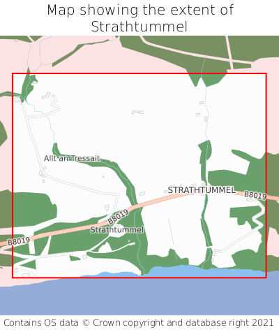 Map showing extent of Strathtummel as bounding box