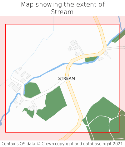 Map showing extent of Stream as bounding box