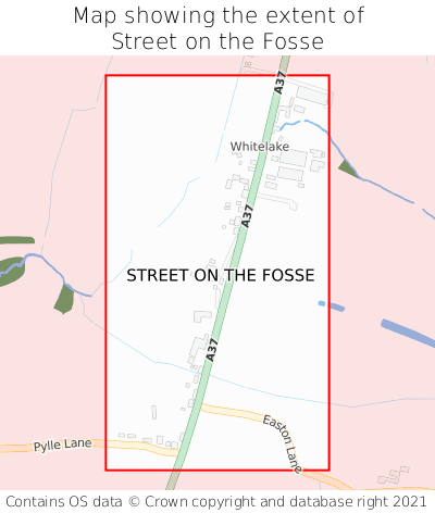 Map showing extent of Street on the Fosse as bounding box