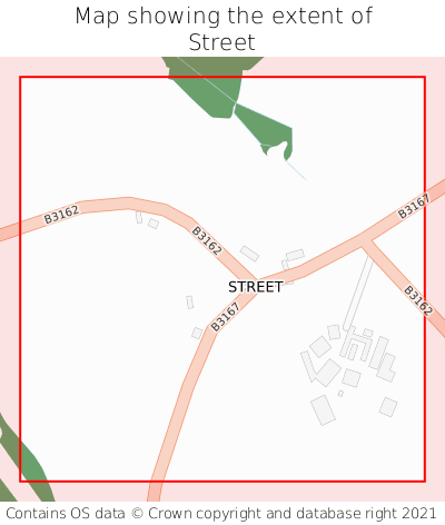 Map showing extent of Street as bounding box