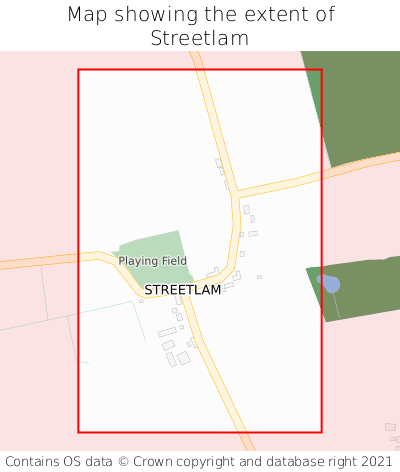 Map showing extent of Streetlam as bounding box