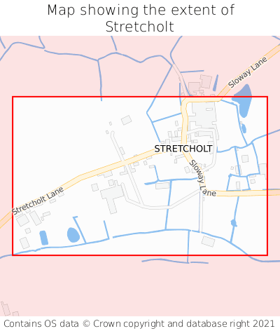 Map showing extent of Stretcholt as bounding box