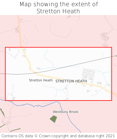 Map showing extent of Stretton Heath as bounding box