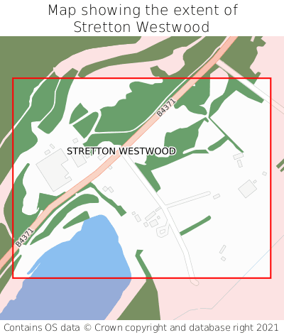Map showing extent of Stretton Westwood as bounding box