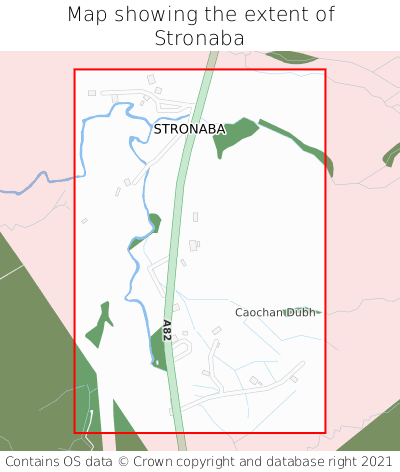 Map showing extent of Stronaba as bounding box