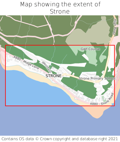 Map showing extent of Strone as bounding box