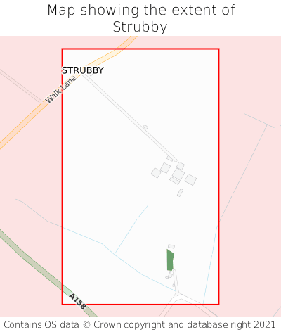 Map showing extent of Strubby as bounding box