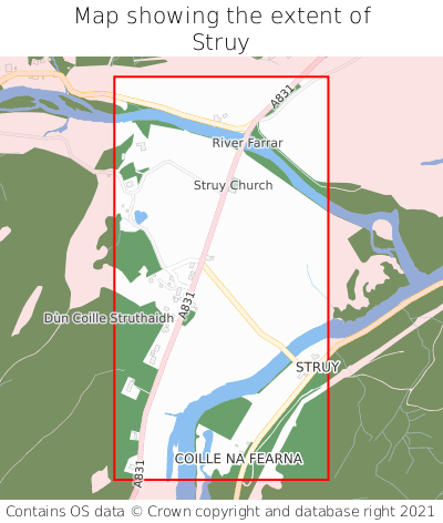 Map showing extent of Struy as bounding box