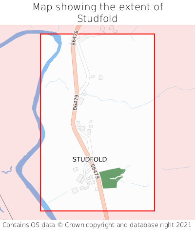 Map showing extent of Studfold as bounding box