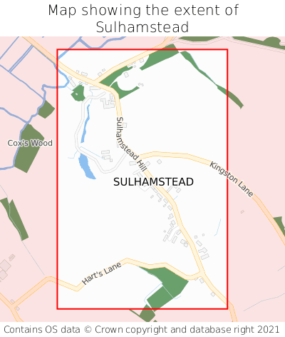 Map showing extent of Sulhamstead as bounding box