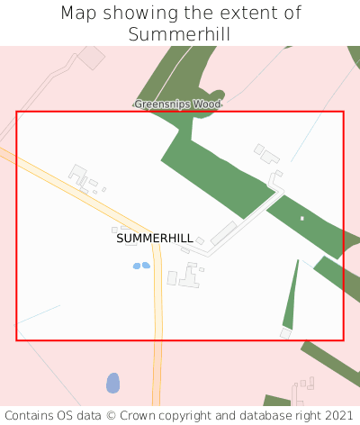 Map showing extent of Summerhill as bounding box
