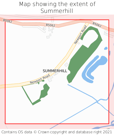 Map showing extent of Summerhill as bounding box
