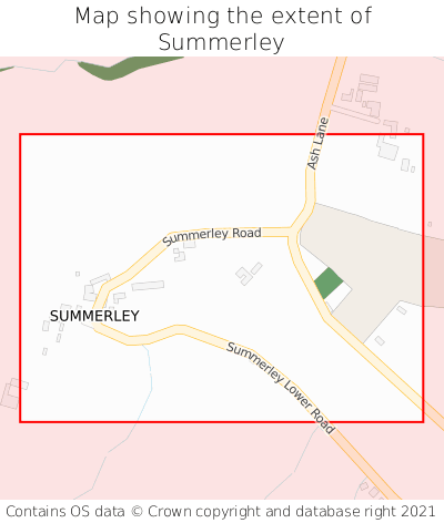 Map showing extent of Summerley as bounding box