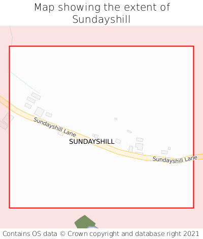 Map showing extent of Sundayshill as bounding box