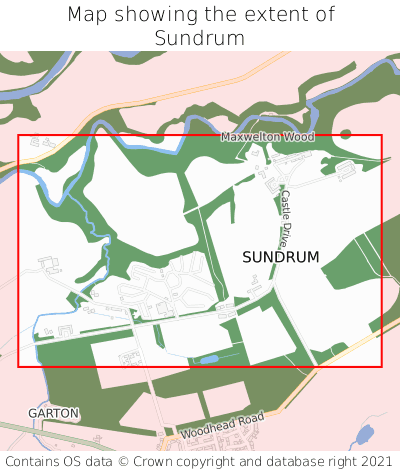 Map showing extent of Sundrum as bounding box