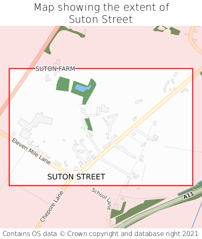 Map showing extent of Suton Street as bounding box