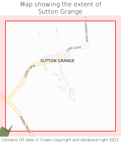 Map showing extent of Sutton Grange as bounding box