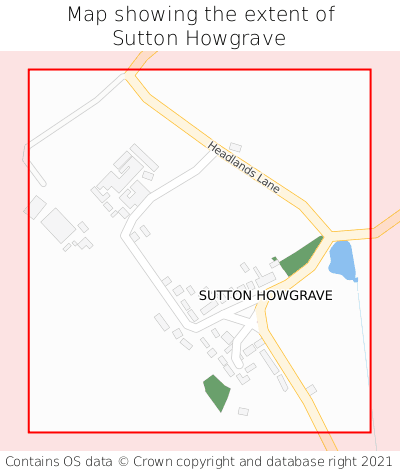Map showing extent of Sutton Howgrave as bounding box