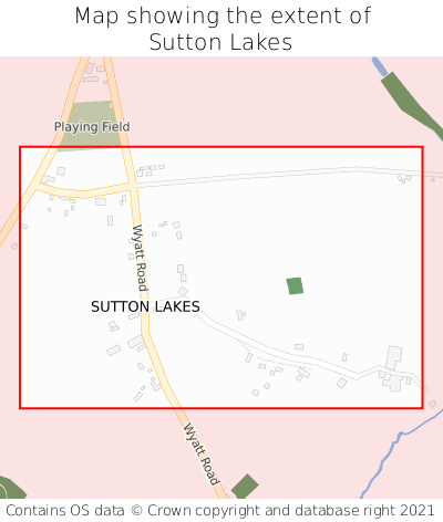 Map showing extent of Sutton Lakes as bounding box