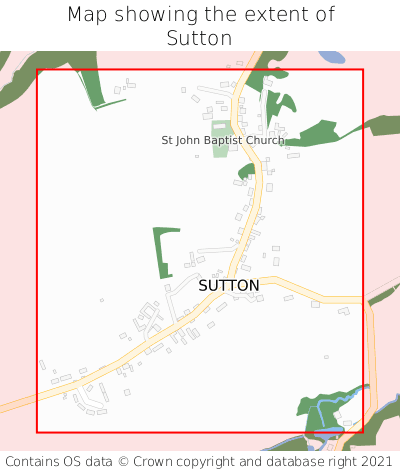 Map showing extent of Sutton as bounding box