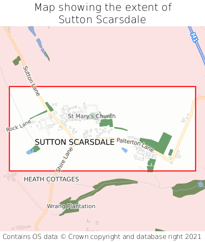 Map showing extent of Sutton Scarsdale as bounding box
