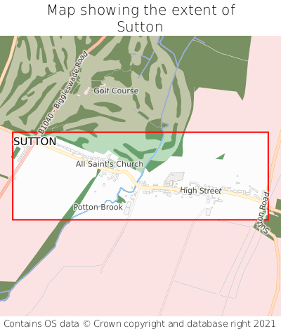 Map showing extent of Sutton as bounding box