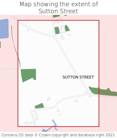 Map showing extent of Sutton Street as bounding box