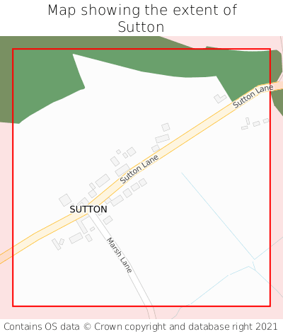 Map showing extent of Sutton as bounding box