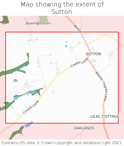 Map showing extent of Sutton as bounding box