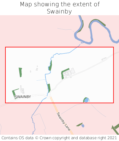 Map showing extent of Swainby as bounding box