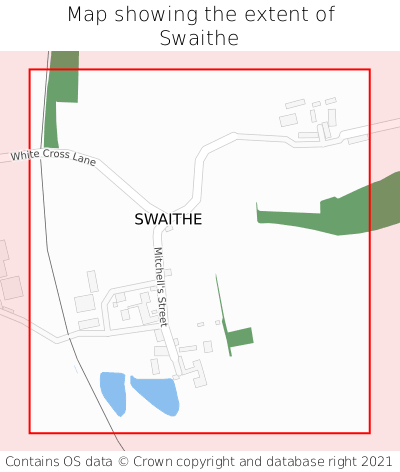 Map showing extent of Swaithe as bounding box