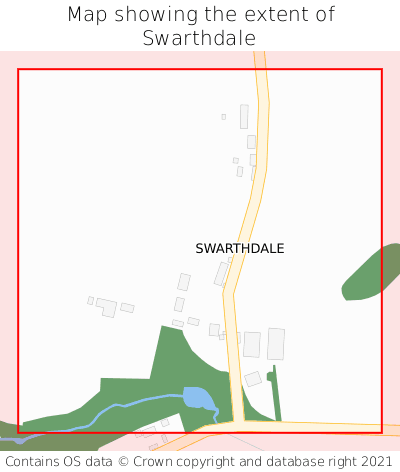 Map showing extent of Swarthdale as bounding box