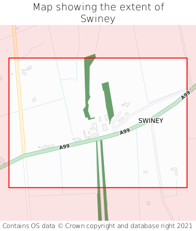 Map showing extent of Swiney as bounding box
