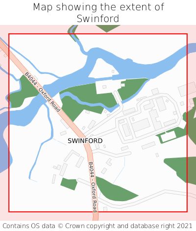 Map showing extent of Swinford as bounding box
