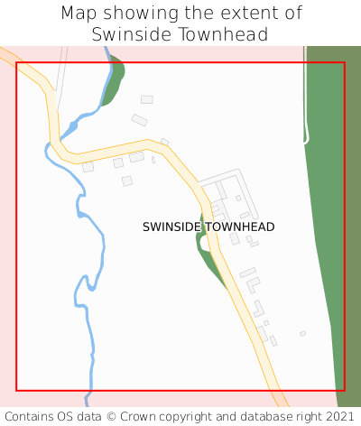 Map showing extent of Swinside Townhead as bounding box