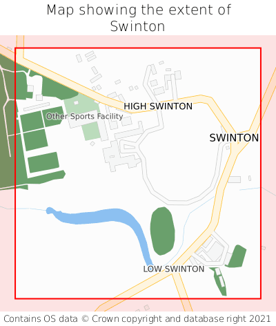 Map showing extent of Swinton as bounding box
