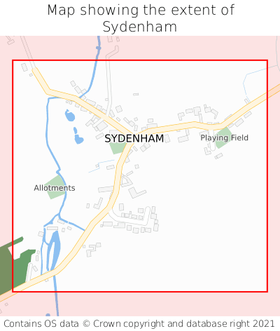 Map showing extent of Sydenham as bounding box