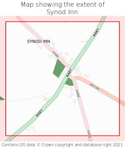 Map showing extent of Synod Inn as bounding box