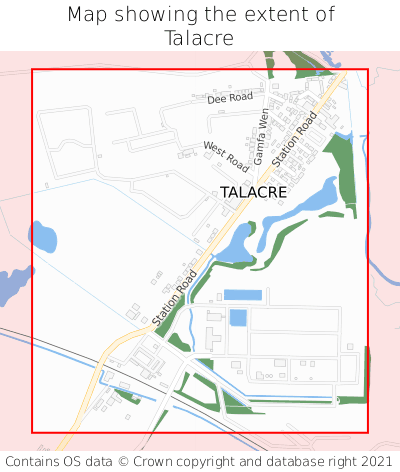 Map showing extent of Talacre as bounding box