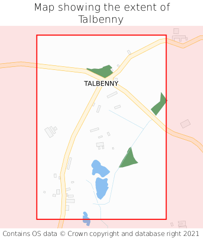 Map showing extent of Talbenny as bounding box
