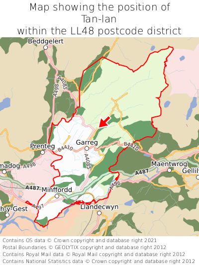 Map showing location of Tan-lan within LL48