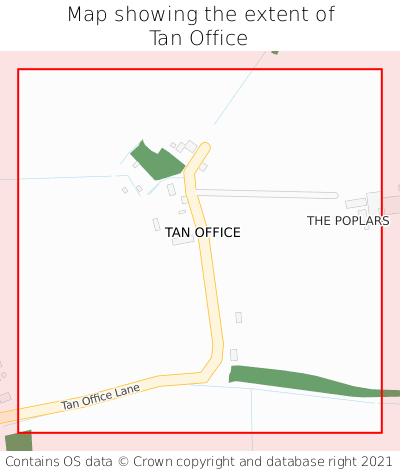 Map showing extent of Tan Office as bounding box