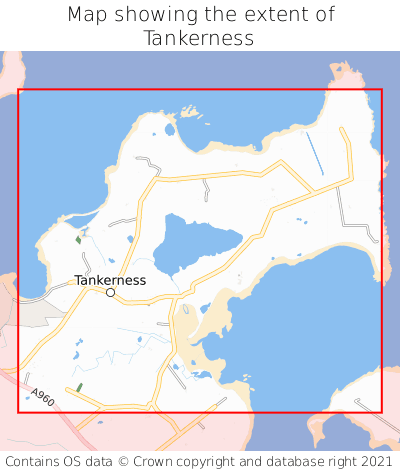 Map showing extent of Tankerness as bounding box