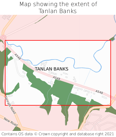 Map showing extent of Tanlan Banks as bounding box