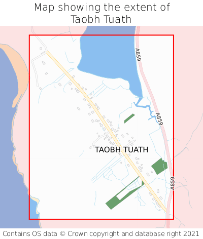 Map showing extent of Taobh Tuath as bounding box