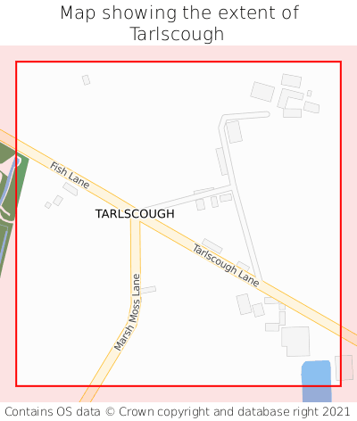 Map showing extent of Tarlscough as bounding box