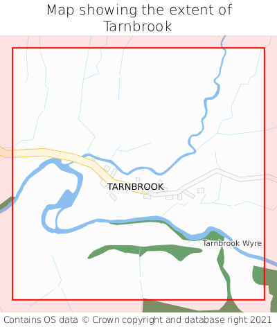 Map showing extent of Tarnbrook as bounding box