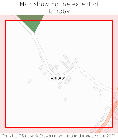 Map showing extent of Tarraby as bounding box