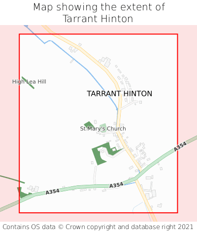 Map showing extent of Tarrant Hinton as bounding box