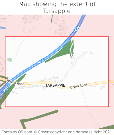 Map showing extent of Tarsappie as bounding box